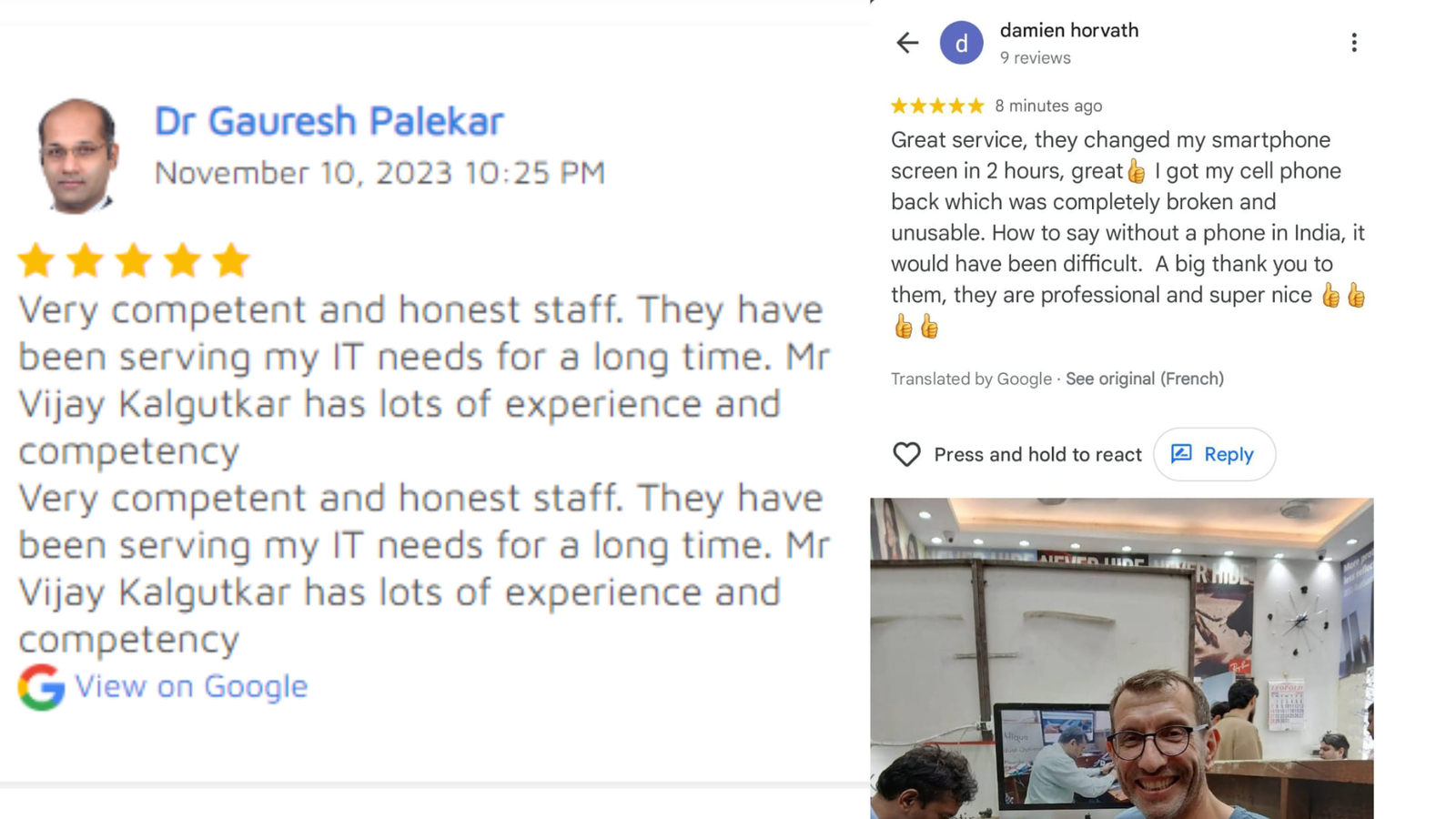 Customer review image 1, showing customer's testimonial and satisfaction